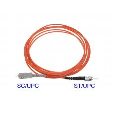 SC/UPC-ST/UPC MM-XX SC-ST多模單芯光纖跳線 SC ST多模單芯光纖跳線3米 SC SC 光纖跳線SC/PC ST/PC MM 62.5/125  3.0mm  3M 電信級 另有50/125
